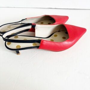 BODEN Red Slingback Pointed Toe Women's Shoes sz.8.5